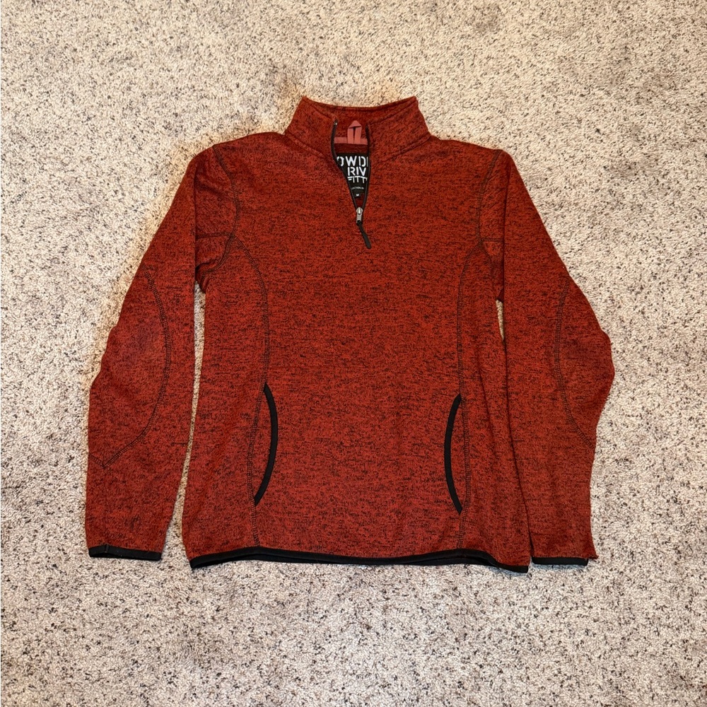 Men's Red/Maroon Quarter-Zip Pullover Powder River Outfitters by Panhandle Slim